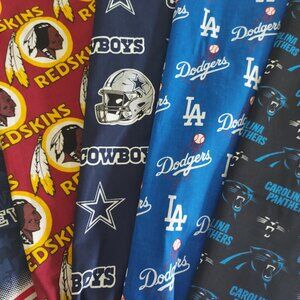 Reusable Adult Bib with Crumb Catcher: Sports Teams Broncos, 49ers, Cowboys